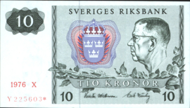 Zweden  P52.r2 10 Kronor 1976 REPLACEMENT