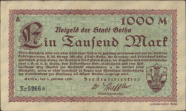 Duitsland - Noodgeld - Gotha Müller:1825 1.000 Mark 1923