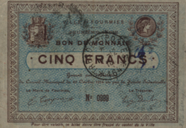 France - Emergency - Fourmies JPV-59.1099 5 Francs 1914
