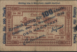 Duitsland - Noodgeld - Randow Kreisausschuß in Stettin Geiger:510 100 Mark 1922