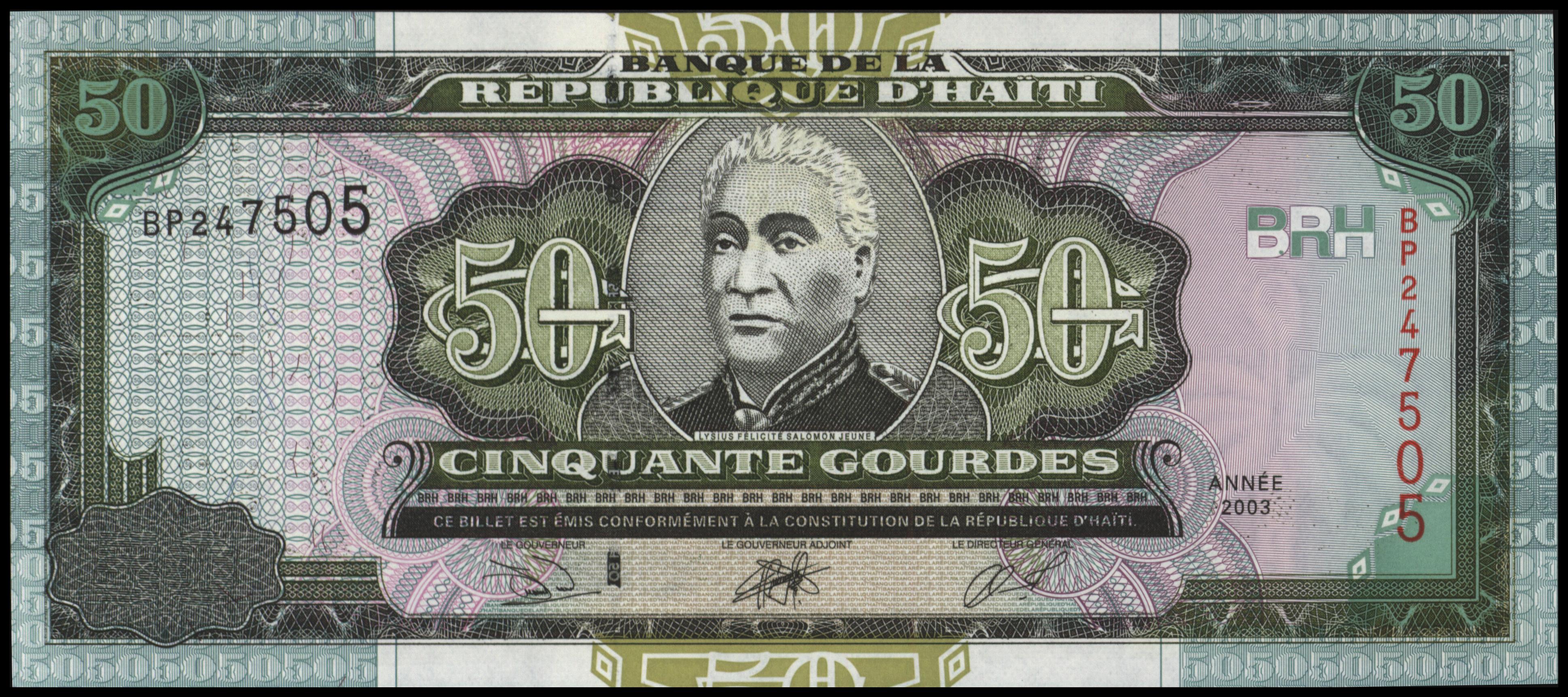 Haiti P267.b 50 Gourdes 2003