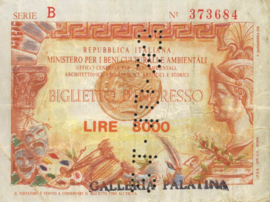 Italië Toegangsbewijzen - Biglietto D'Ingresso  8.000 Lire 1993