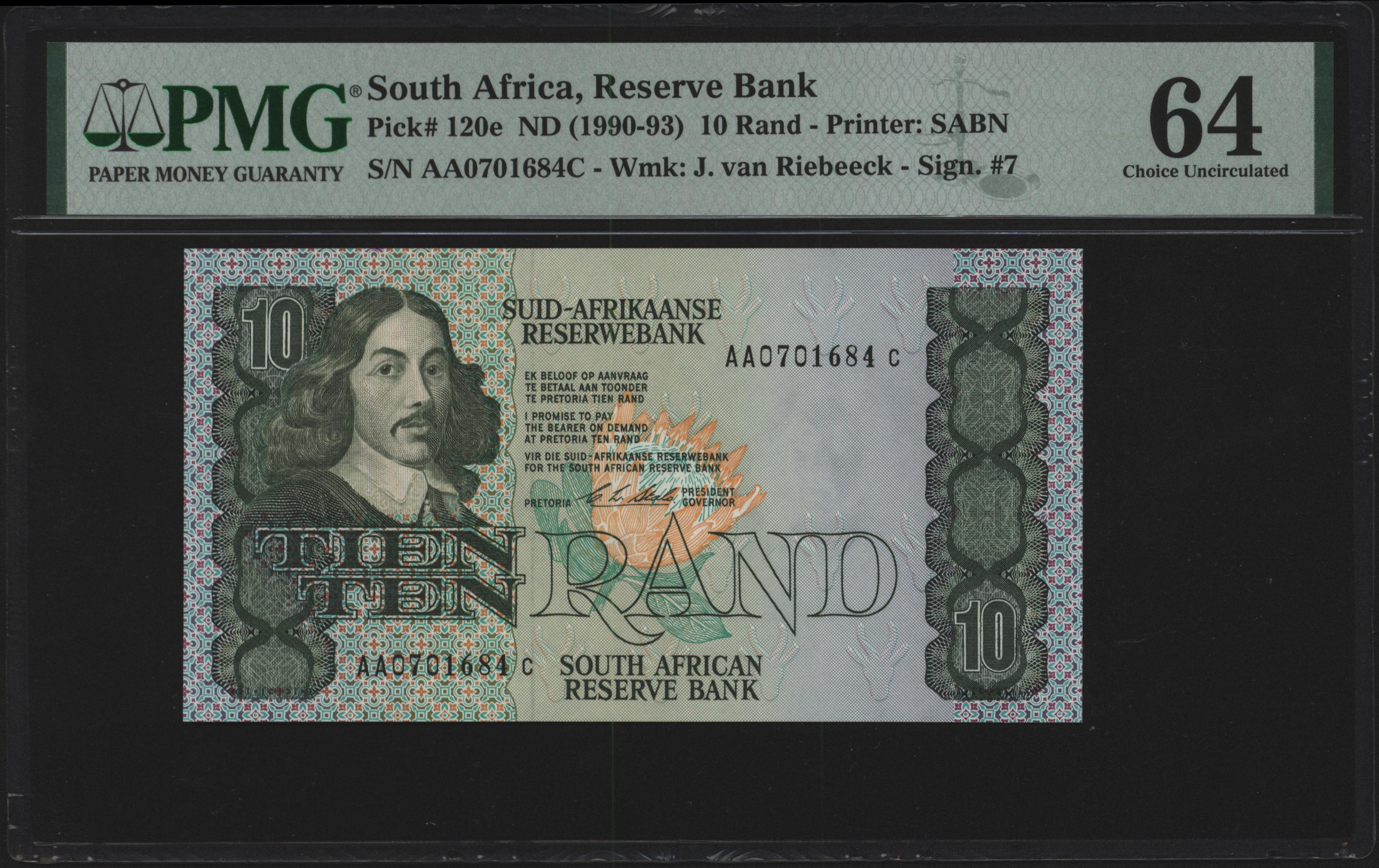 Zuid Afrika P120.e 10 Rand 1978-93 (No date)