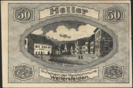 Oostenrijk - Noodgeld - Weitersfelden KK. 1165 50 Heller 1920