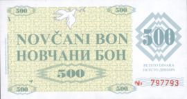 Bosnië-Herzegovina   P7.a 500 Dinara 1992