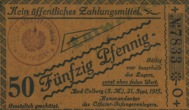 Duitsland - Noodgeld - Bad Colberg  50 Pfennig 1915