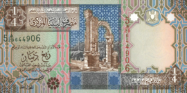 Libië  P62 1/4 Dinar 2002 (No date)