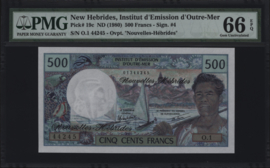 New Hebrides P19 500 Francs 1970-80