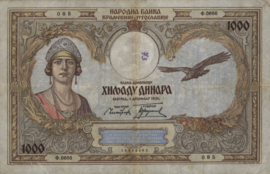 Yugoslavia  P29 1.000 Dinara 1931