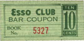 Netherlands / Dutch Antilles / Curaçao, Esso Club PLNA46.2a.1 10 Cent ±1948