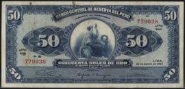 Peru  P89.a 50 Soles de Oro 1965