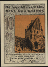 Duitsland - Noodgeld - Friedland Grab.: 392 10 Pfennig 1922