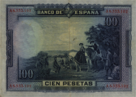 Spanje  P76.a 100 Pesetas 1928