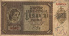 Kroatië   P4 1.000 Kuna 1941