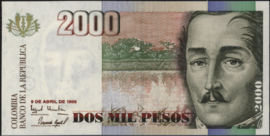 Colombia P445.e 2.000 Pesos 1999