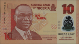 Nigeria P39 10 Naira 2009-'22