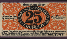 Duitsland - Noodgeld - Crefeld Grab.246 25 Pfennig 1921