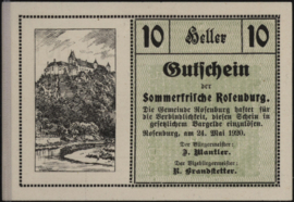 Austria - Emergency issues - Rosenburg KK846 10 Heller 1920