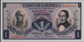 Colombia P404 1 Peso oro 1959-'77