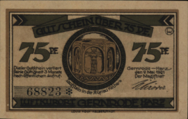 Duitsland - Noodgeld - Gernrode Grab.: 423 75 Pfennig 1921