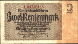Duitsland P174.3: A 2 Rentenmark 1937