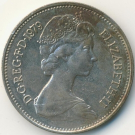 Engeland 5 New Pence 1979 KM#911