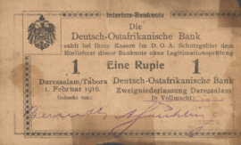 German East Africa  P21 1 Rupie 1916