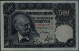 Spanje P142.a 500 Pesetas 1951