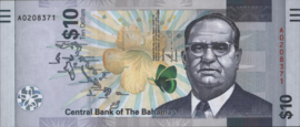 Bahamas  P87 10 Dollars 2022