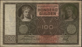 Netherlands  PL97 100 Gulden 1939 ERROR