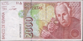 Spain P164 2,000 Pesetas 1996