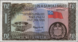 Samoa  P15/B306 5 Pond 1963 (No date)