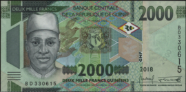Guinea B342 2.000 Francs 2018