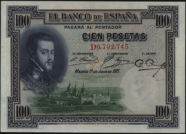 Spain  P69 100 Pesetas 1925