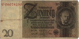 Germany R174.A-U 20 Reichsmark 1929