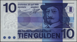 Netherlands  PL47/AV037 10 Gulden 1968