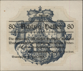 Oostenrijk - Noodgeld - Waxenberg KK. 1144 80 Heller 1920