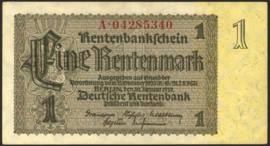 Germany P173.3: A 1 Rentenmark 1937