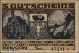 Duitsland - Noodgeld -  Neheim a.d. Ruhr Grab. 931.1.a 5 Mark 1920 (No date)