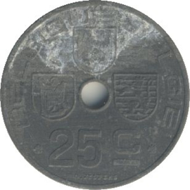 Belgique KM131 25 Centimes 1941-1947