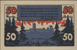 Duitsland - Noodgeld - Schierke im Harz (Brocken) Grab/Mehl.:1177.1a 50 Pfennig 1921