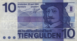 Nederland  PL47.a2 10 Gulden 1968. Bulls-eye.