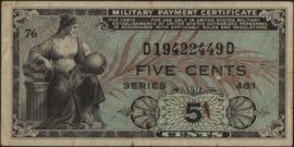 United States of America (USA) PM22 5 Cents 1951-54 (No date)