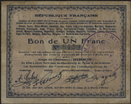 France - Emergency - 29 Communes JPV-02.1188 1 Franc 1915
