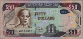Jamaica P94.c 50 Dollars 2017