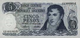 Argentinië P294.a 5 Pesos 1974-76 (No date)