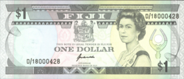 Fiji  P86 1 Dollar 1987 (No date)