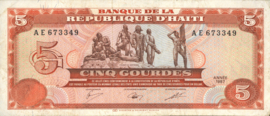 Haiti P246.a 5 Gourdes 1987