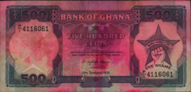 Ghana P28 500 Cedis 1991