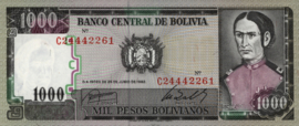 Bolivia P167 1,000 Pesos Bolivianos 1982